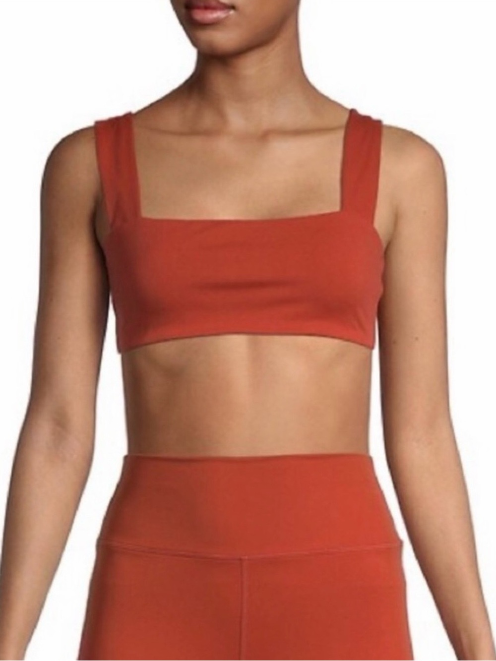 WeWoreWhat Russet Brown Bandeau Sports Bra Top Size Medium